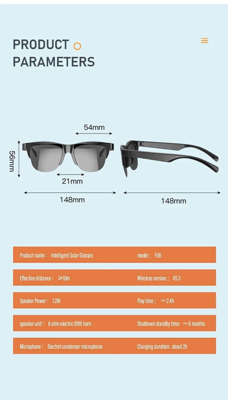 Beatlens Smart Glasses -Open-Ear Audio Smart Glasses for Safe & Clear Listening