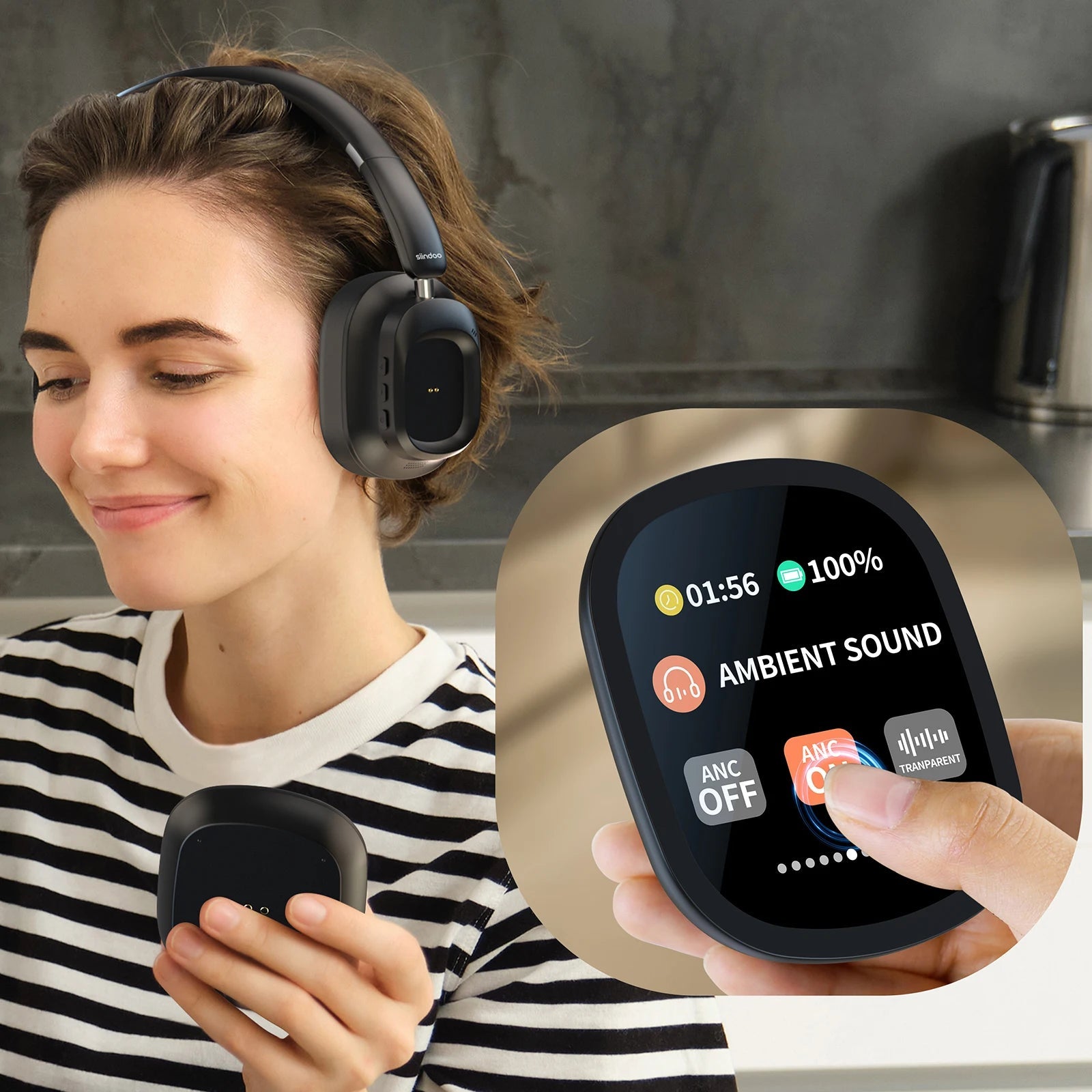 BeatLens Wave Pro Hybrid – Wireless Headphones with LED Smart Touch & Active Noise Cancellation - Beatlens