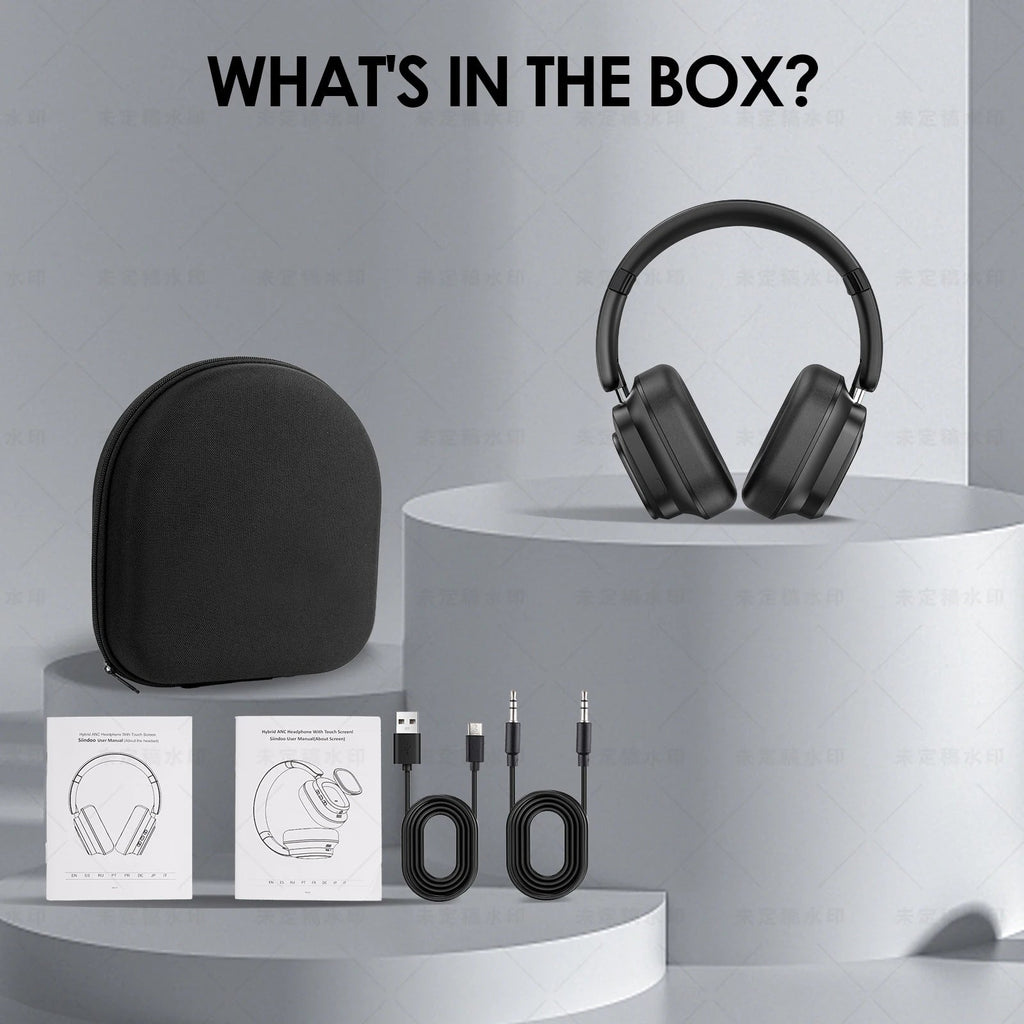BeatLens Wave Pro Hybrid – Wireless Headphones with LED Smart Touch & Active Noise Cancellation - Beatlens